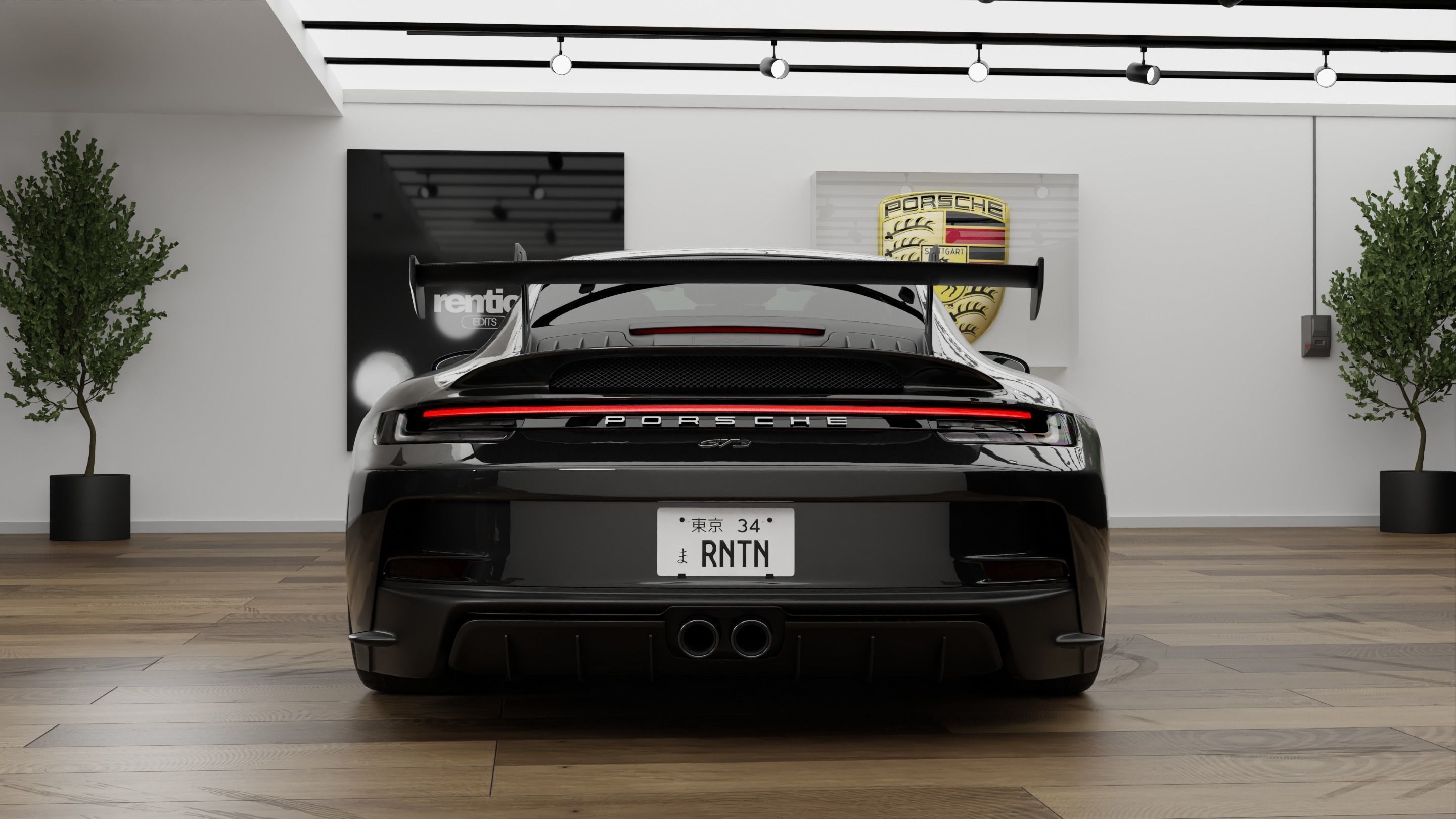 Automotive Lighting Studio 2 3D Blender File Textured 3D model_3