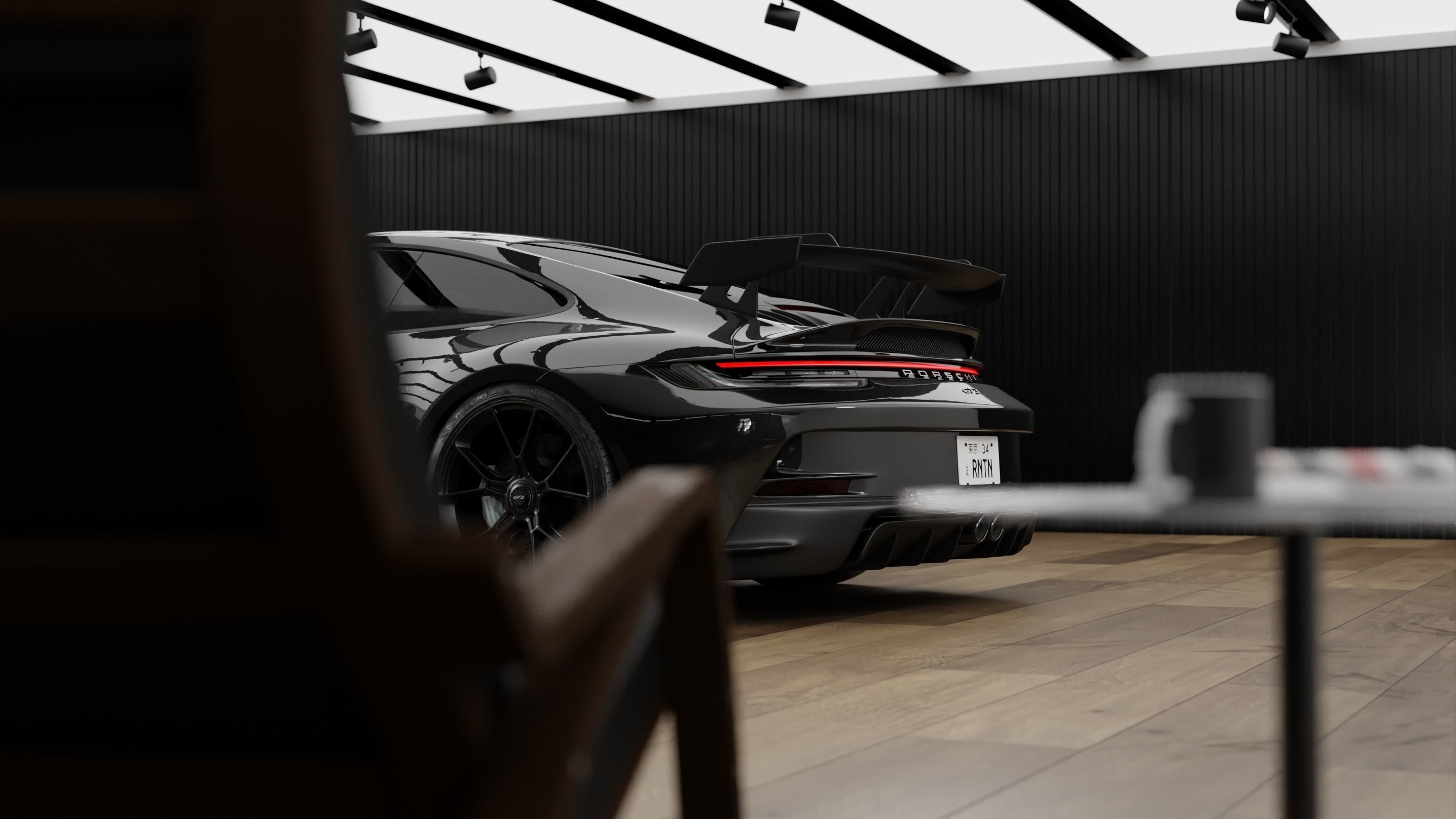 Automotive Lighting Studio 2 3D Blender File Textured 3D model_2