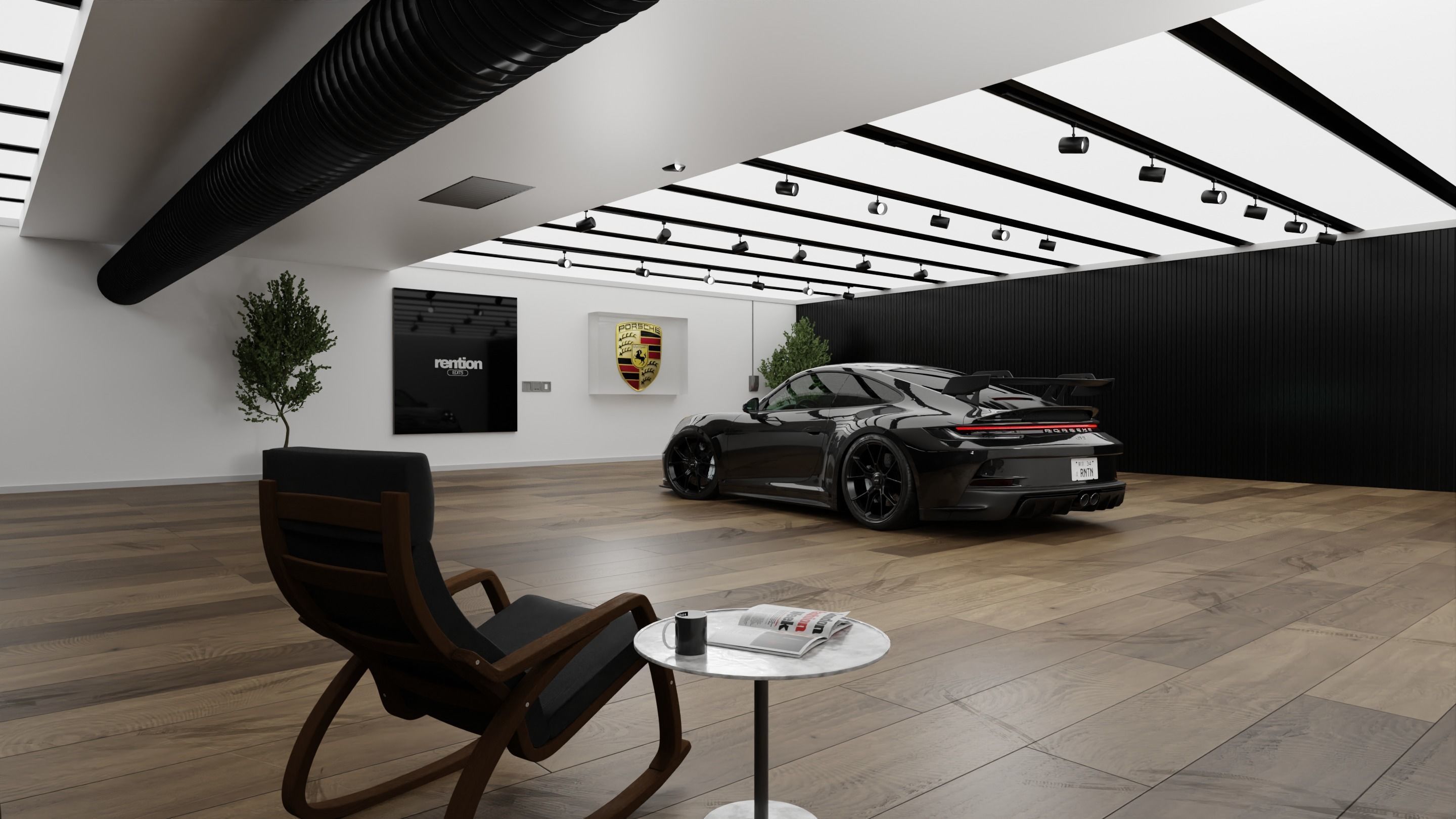 Automotive Lighting Studio 2 3D Blender File Textured 3D model_7