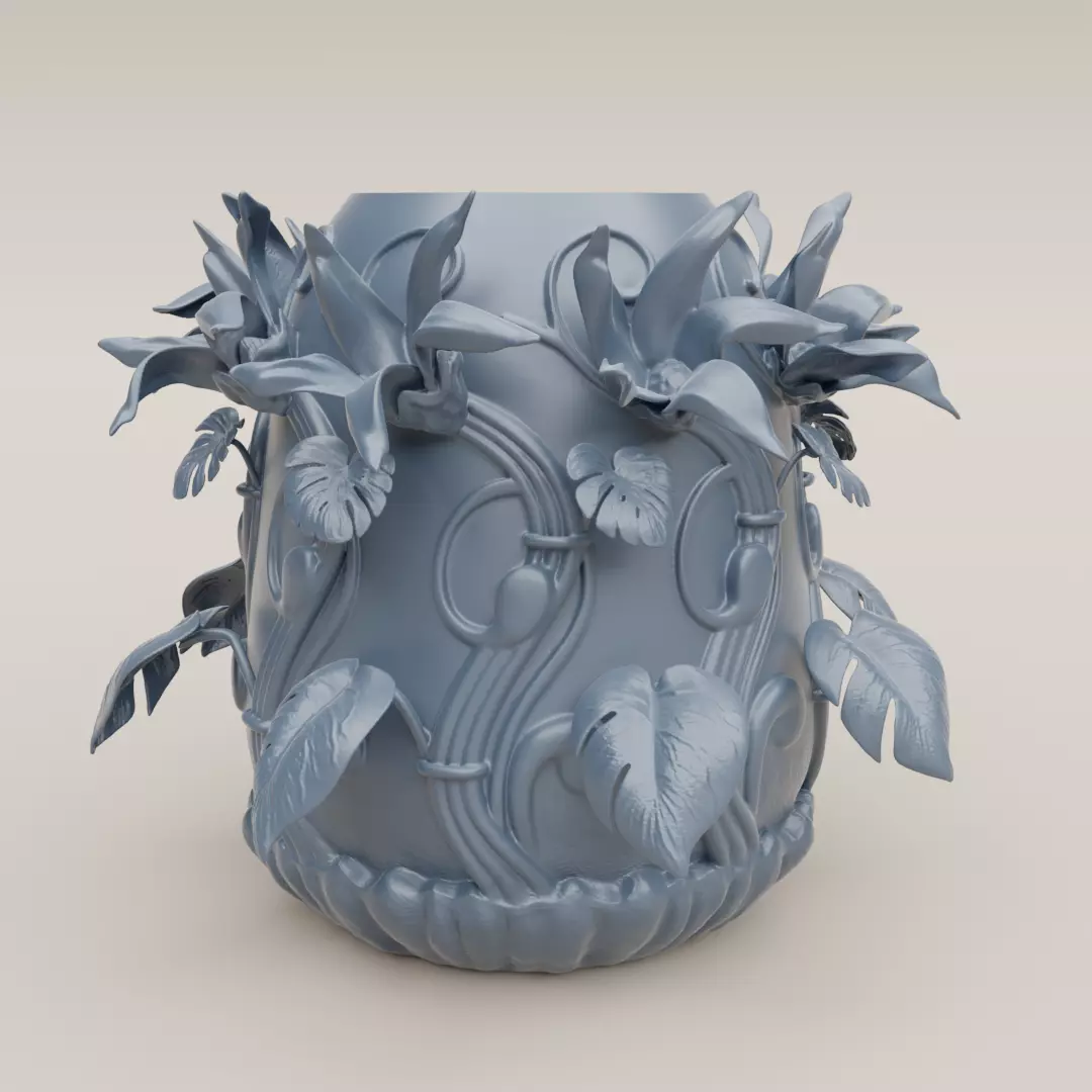 BOTANICAL ELEGANCE VASE 3D print model_0