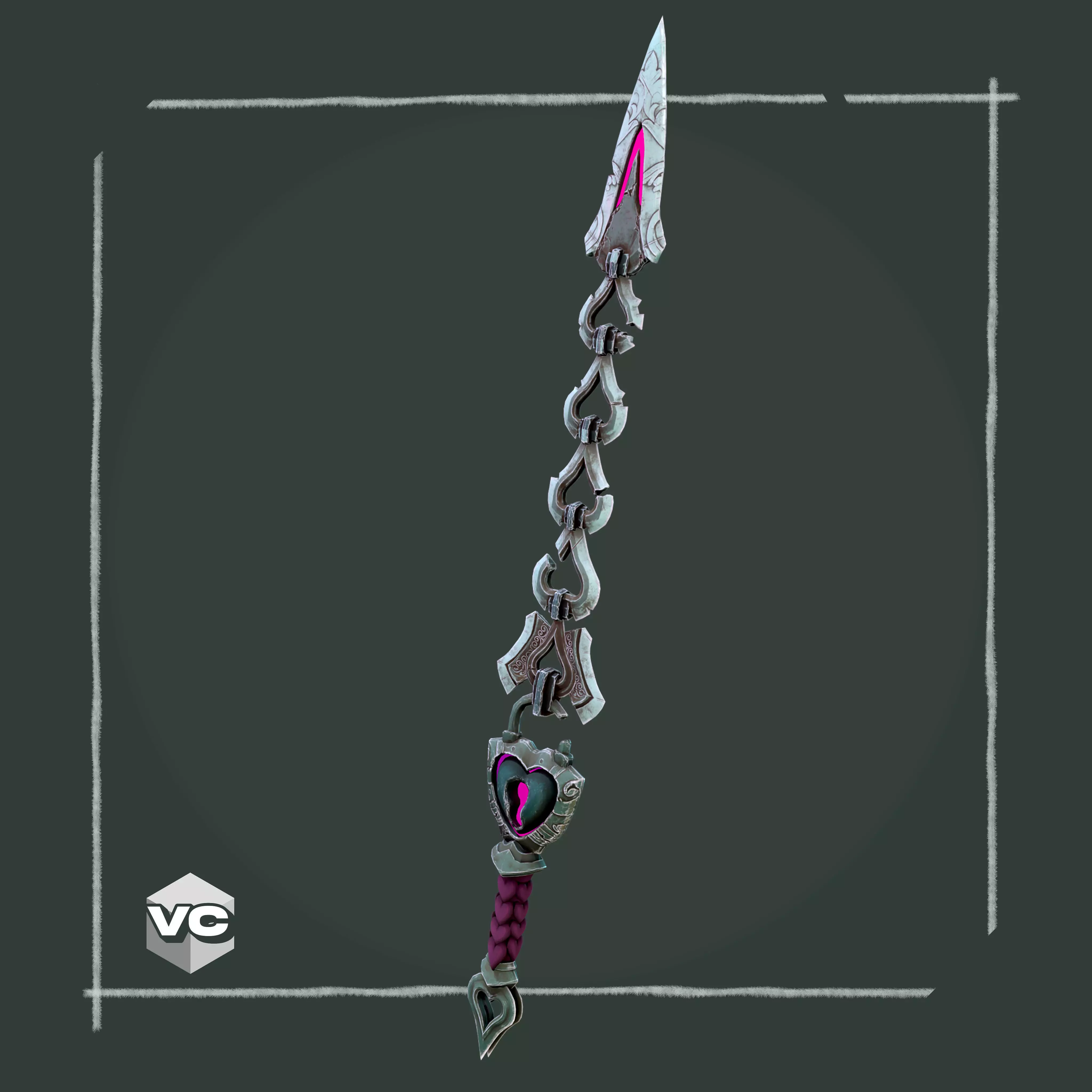 Broken Sword - Game Ready -  Low-poly 3D model_0