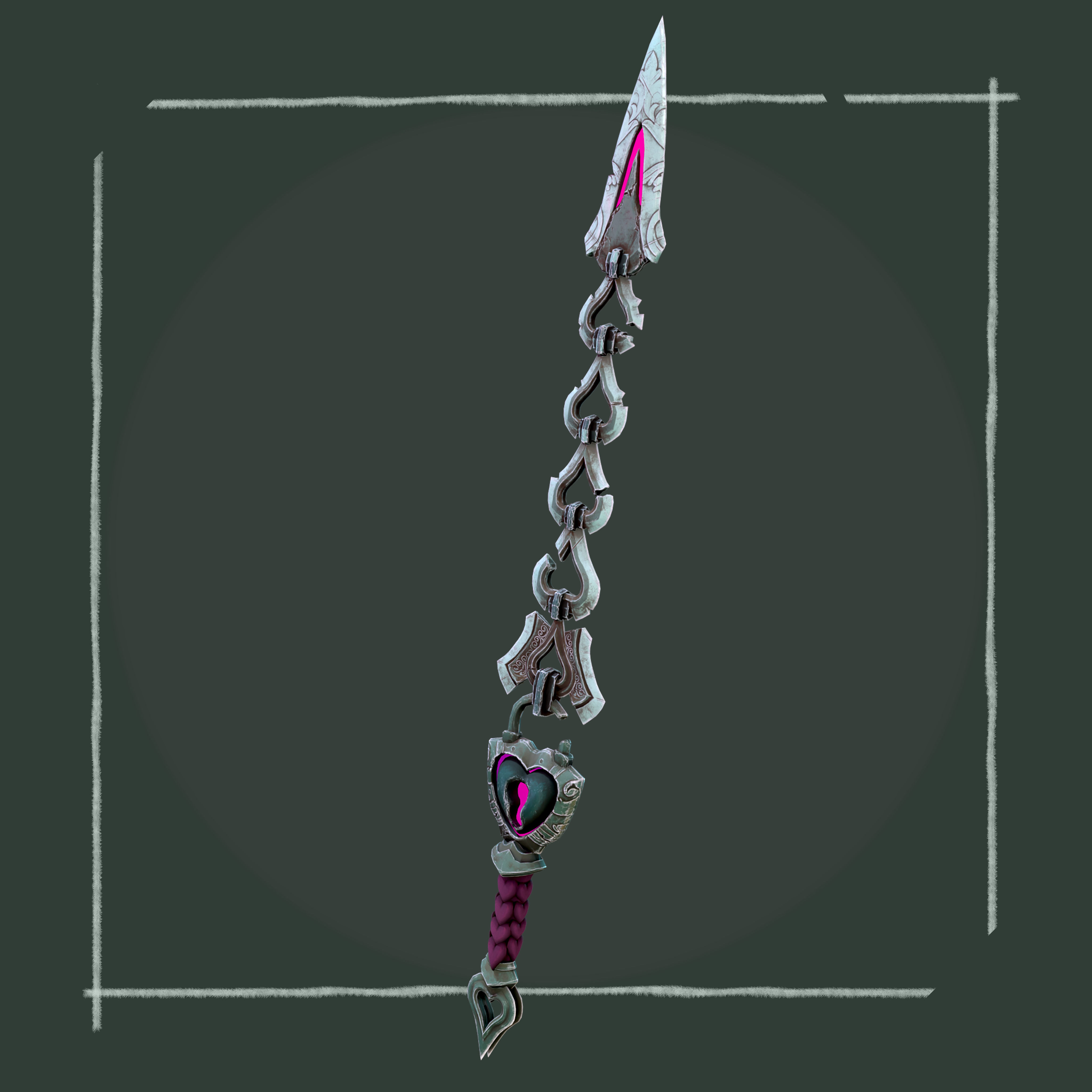 Broken Sword - Game Ready -  Low-poly 3D model_5