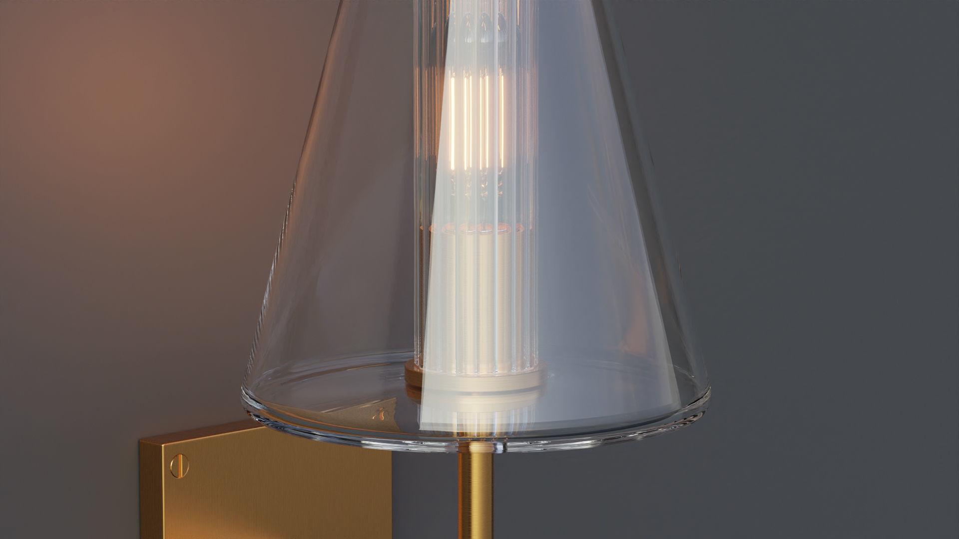 Fulham Glass Shade Sconce 3D model_4