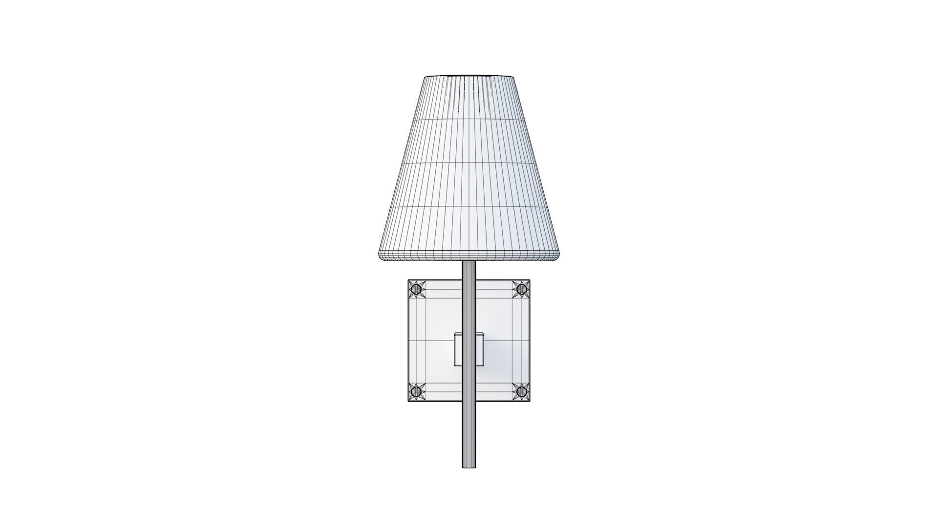 Fulham Glass Shade Sconce 3D model_8