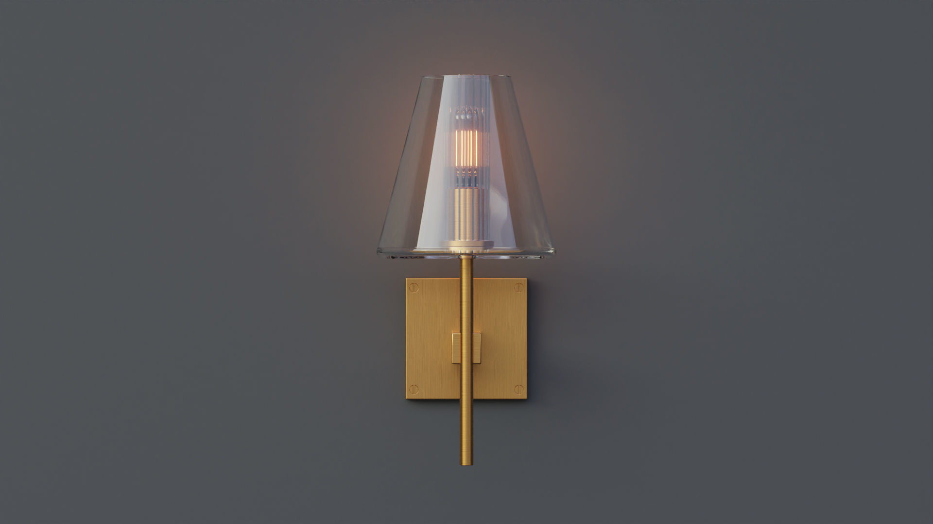 Fulham Glass Shade Sconce 3D model_1