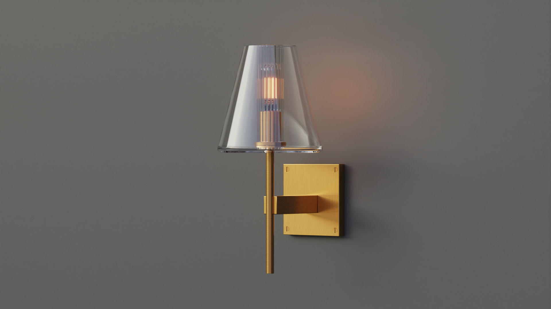 Fulham Glass Shade Sconce 3D model_2
