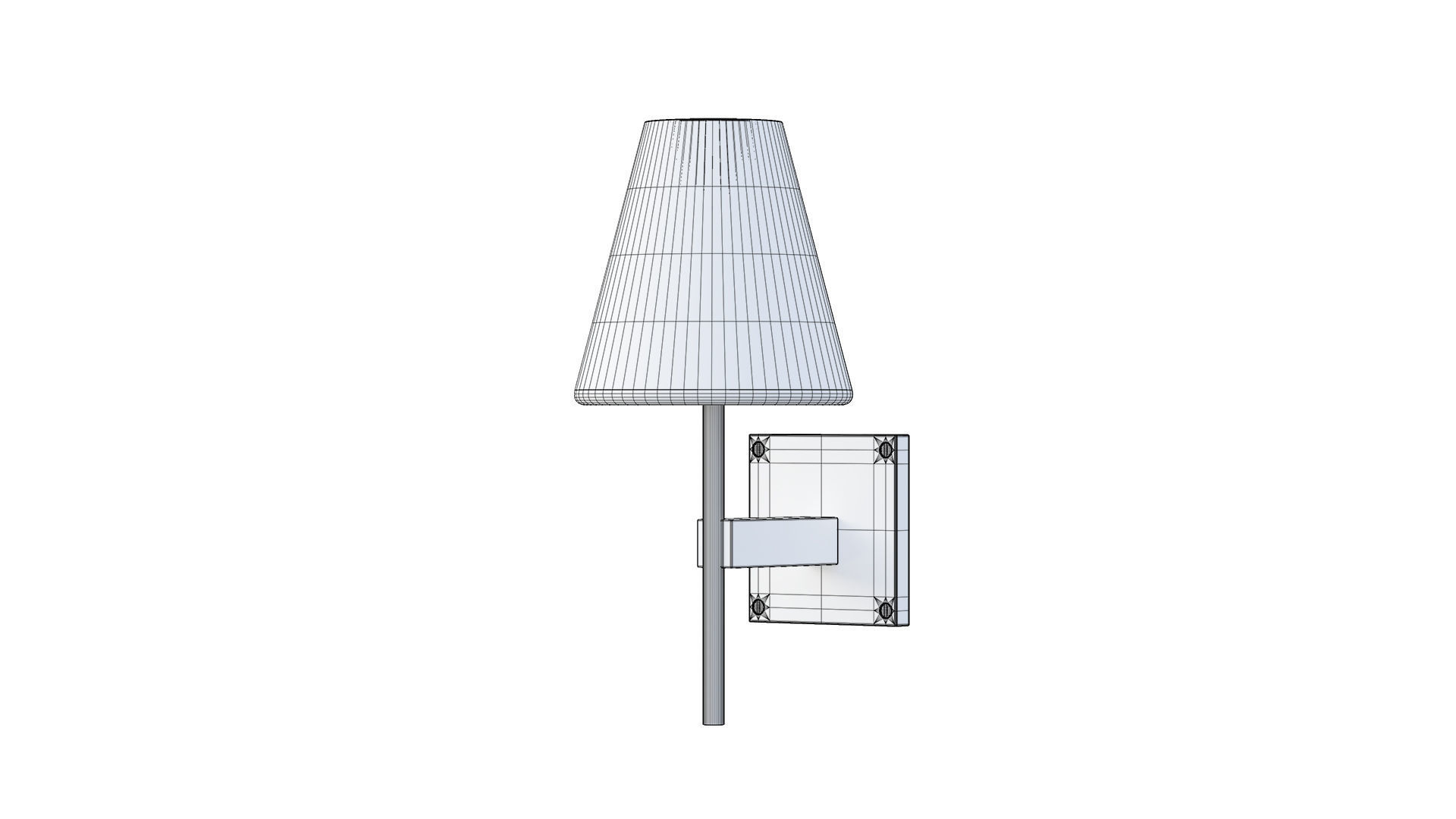 Fulham Glass Shade Sconce 3D model_9