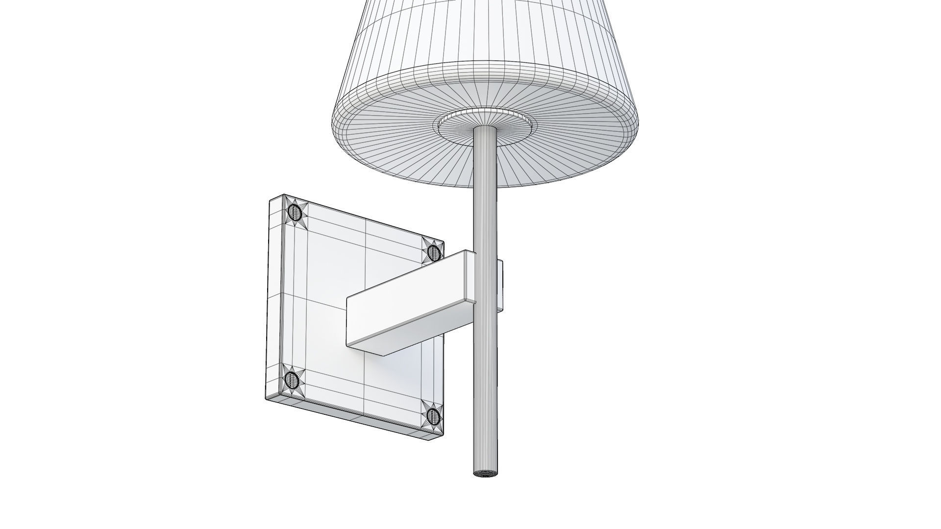 Fulham Glass Shade Sconce 3D model_13