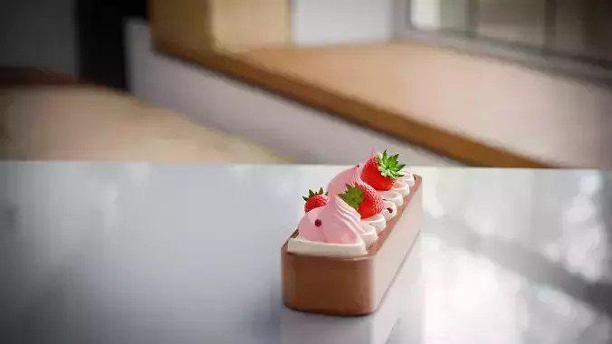 Realistic strawberry pie