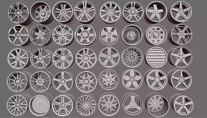 Rim Pack 40 Wheels Car Kitbash