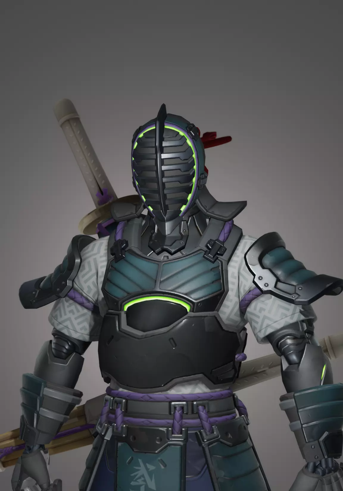 Kendoka Genji Overwatch Low-poly 3D model Low-poly 3D model_0