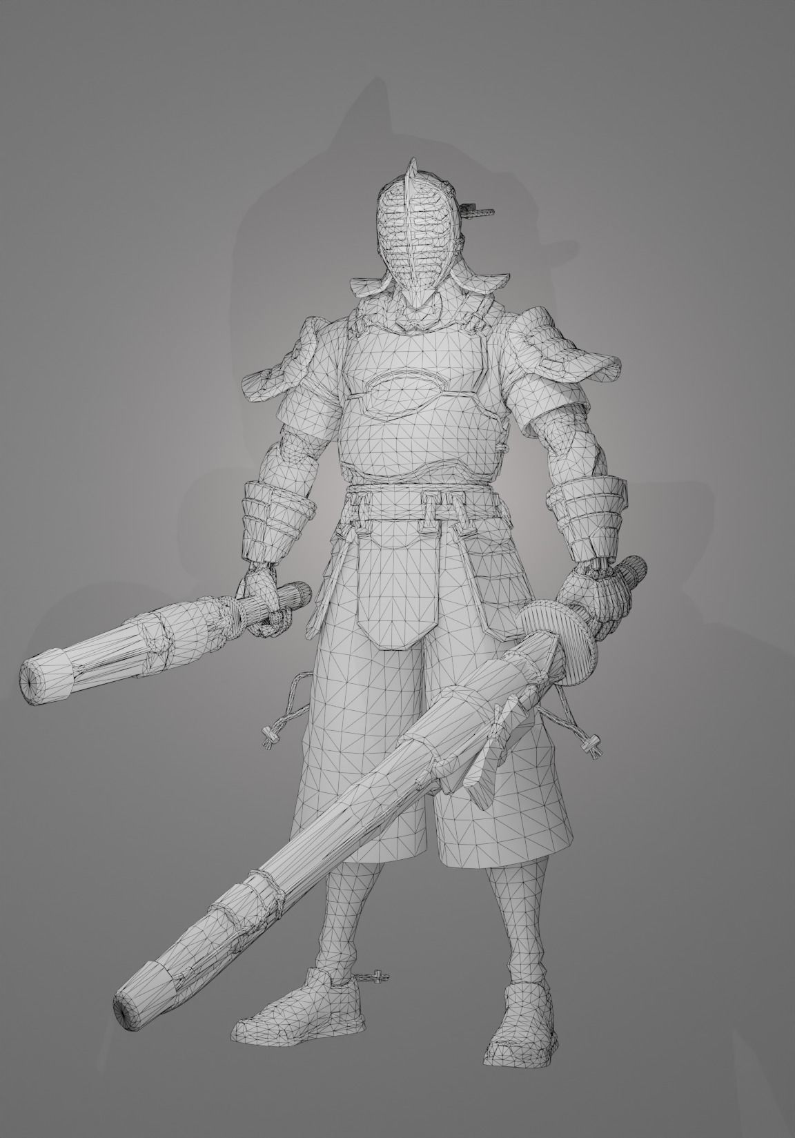 Kendoka Genji Overwatch Low-poly 3D model Low-poly 3D model_9