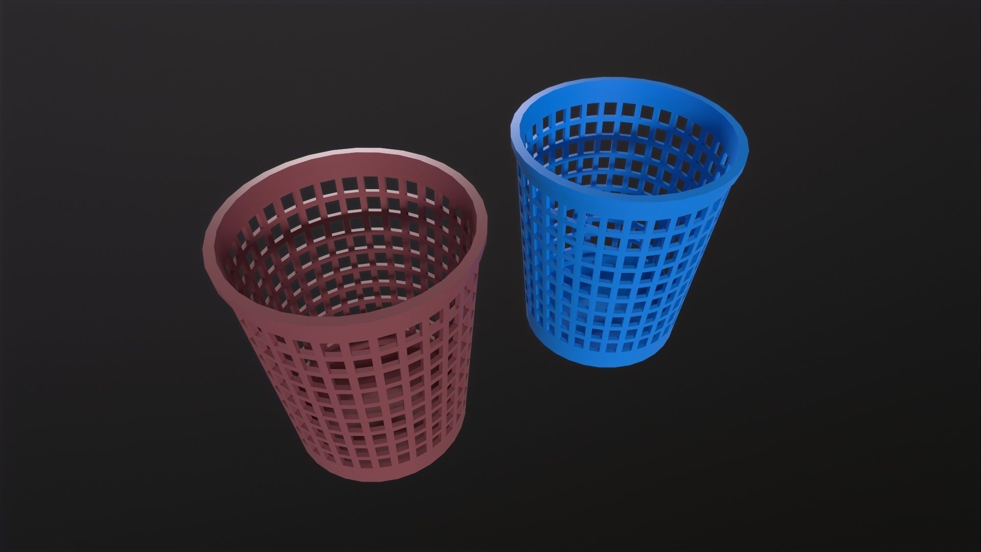 laundry Basket 3D Model Low-poly 3D model_2