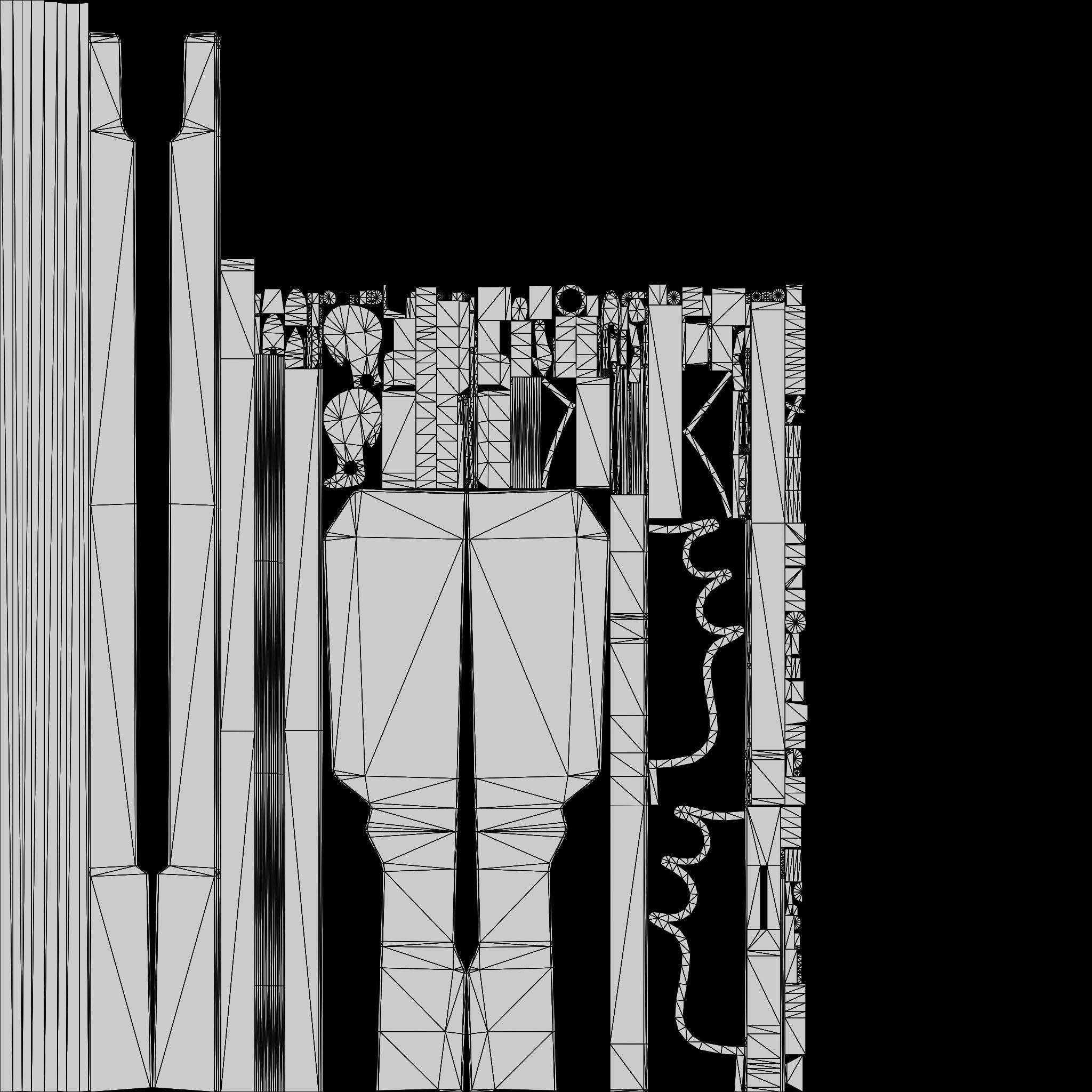 Bandollet rifle lowpoly Low-poly 3D model_7