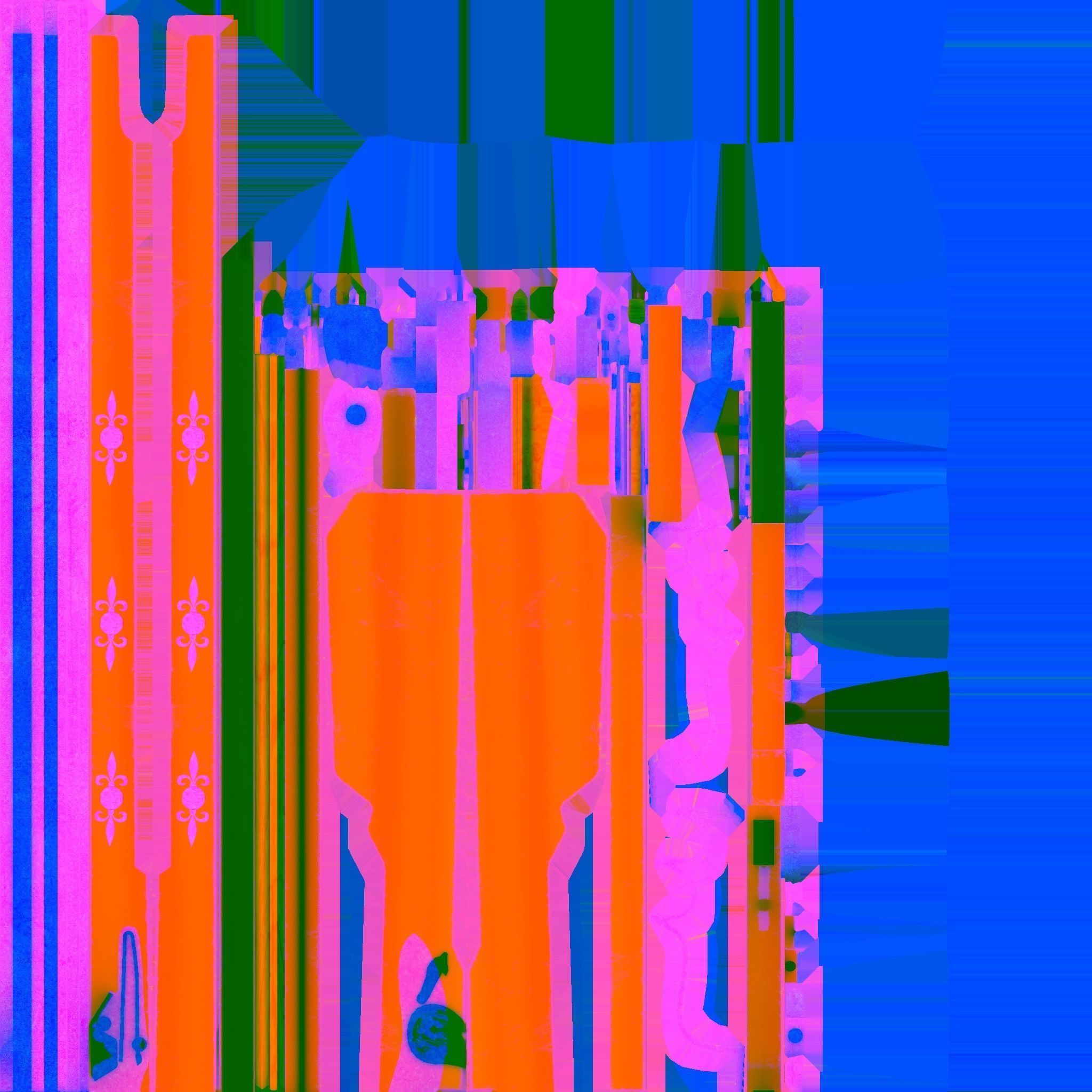 Bandollet rifle lowpoly Low-poly 3D model_10