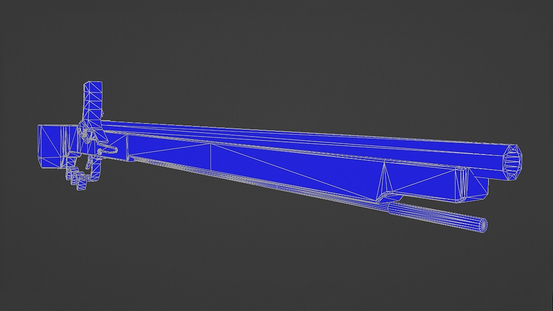 Bandollet rifle lowpoly Low-poly 3D model_9