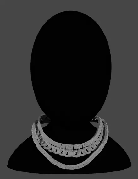 Where creativity and fashion come together cuban chain Low-poly 3D model_0