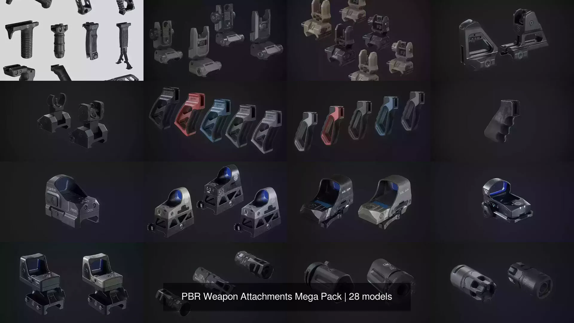 PBR Weapon Attachments Mega Pack