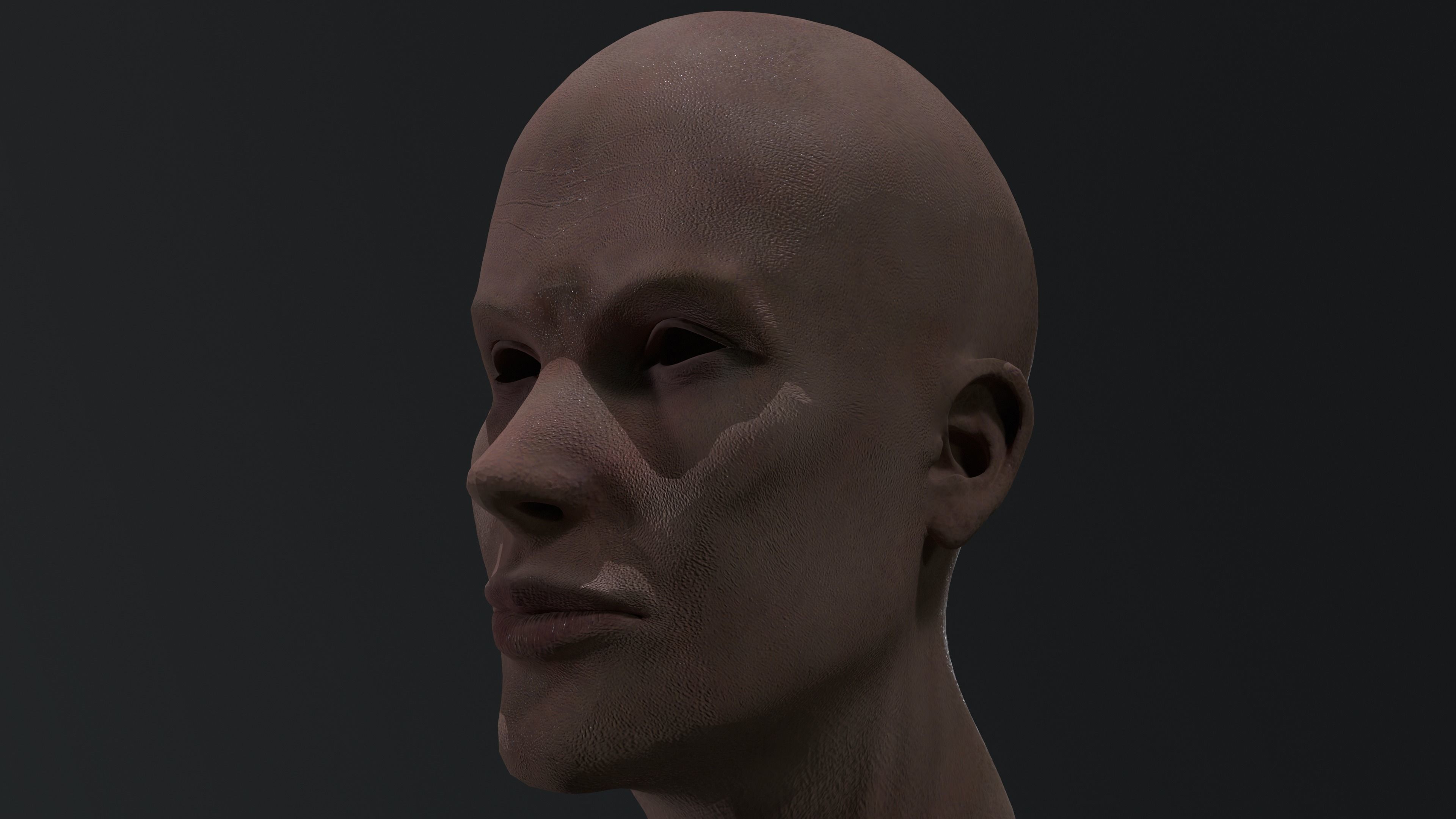 CILLIAN MURPHY HEAD Low-poly 3D model_3