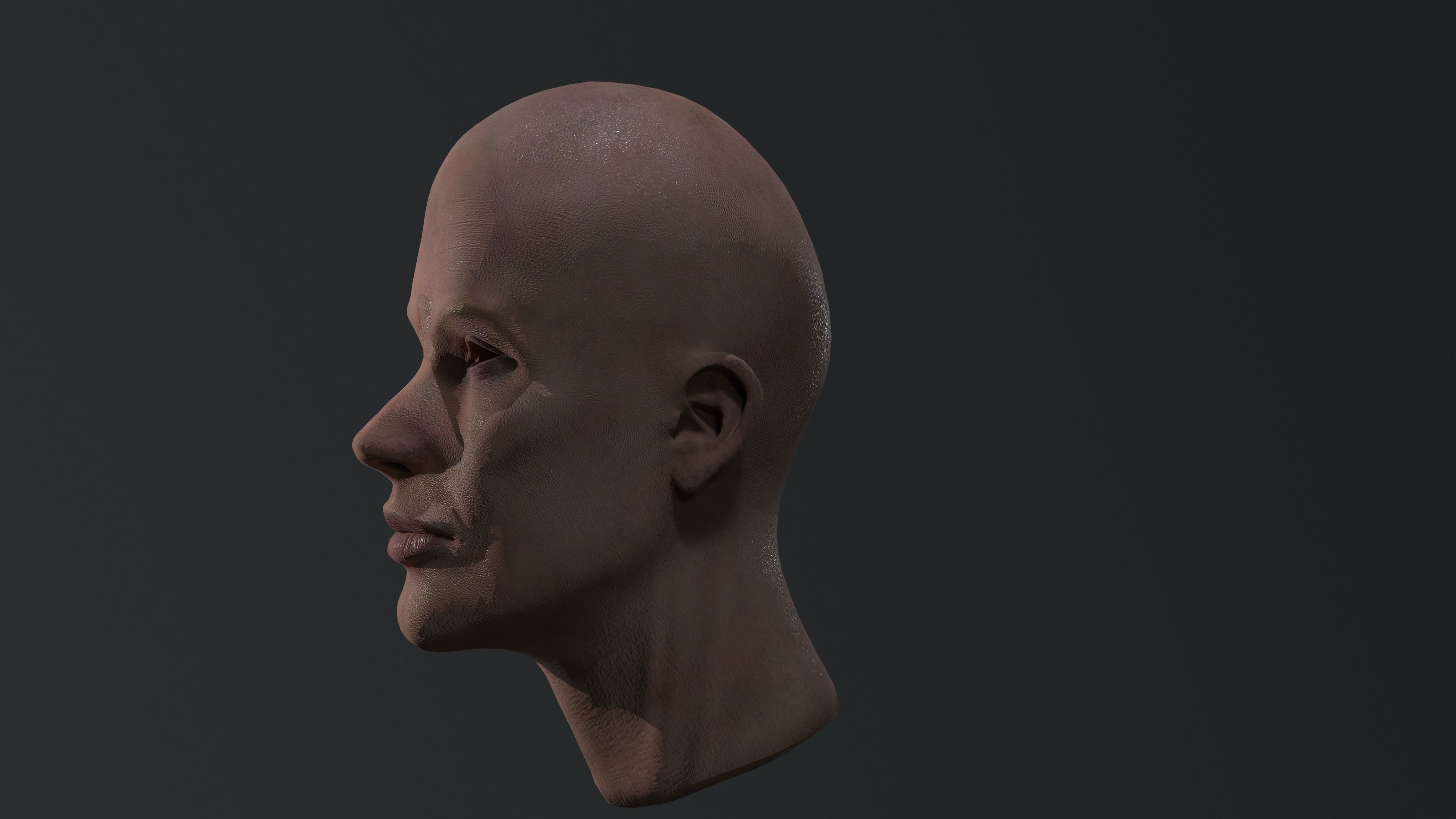 CILLIAN MURPHY HEAD Low-poly 3D model_6