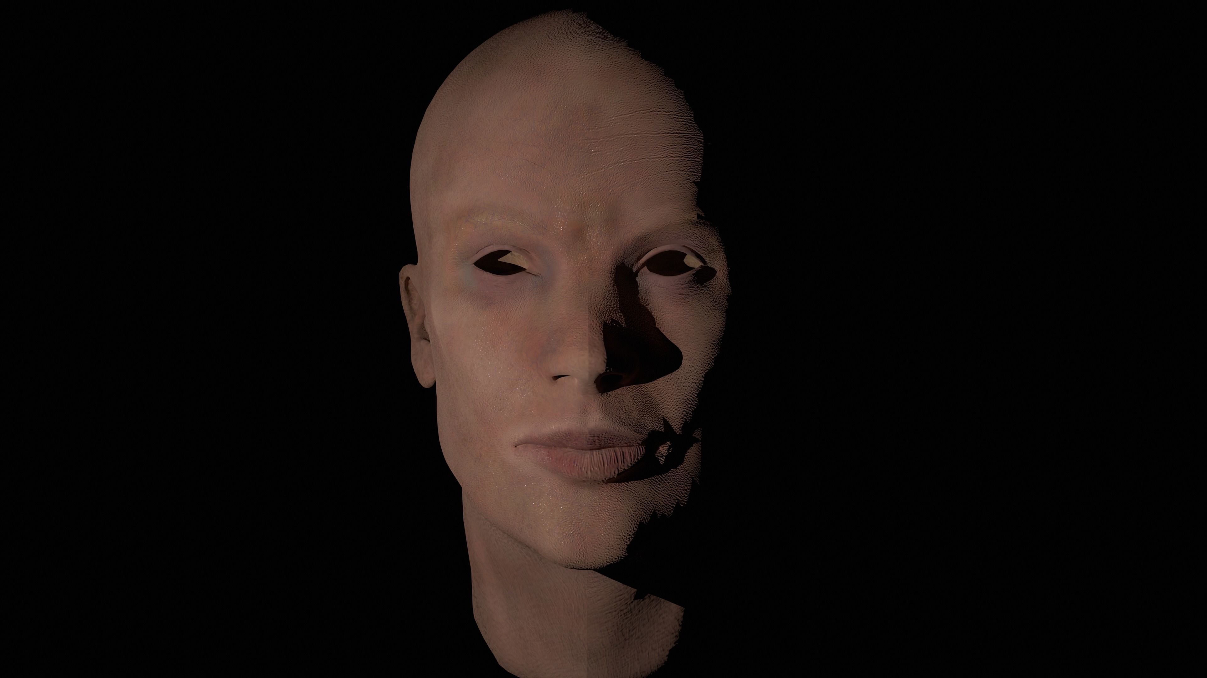 CILLIAN MURPHY HEAD Low-poly 3D model_9