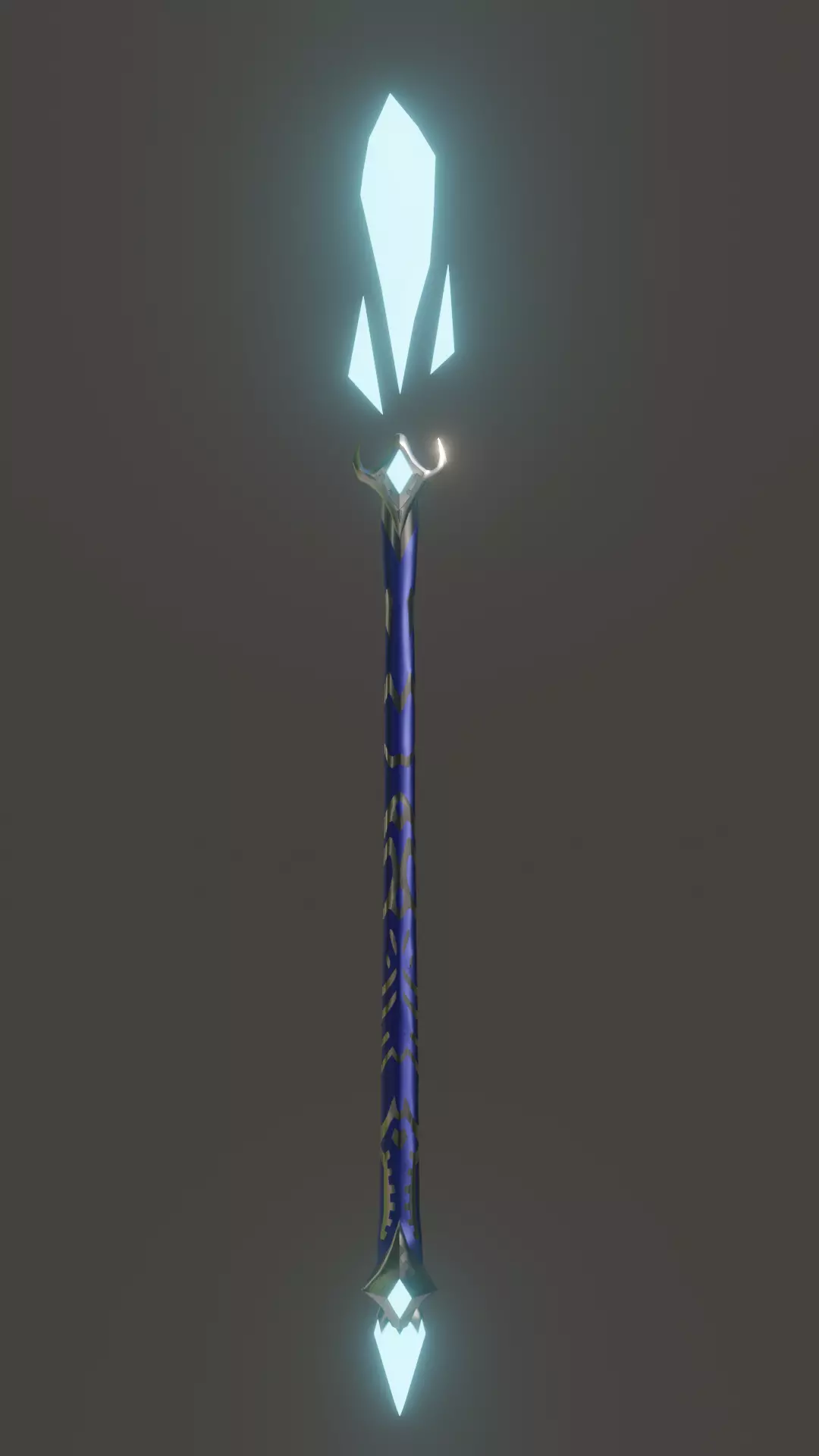 Magic Ice Staff 3D model_0