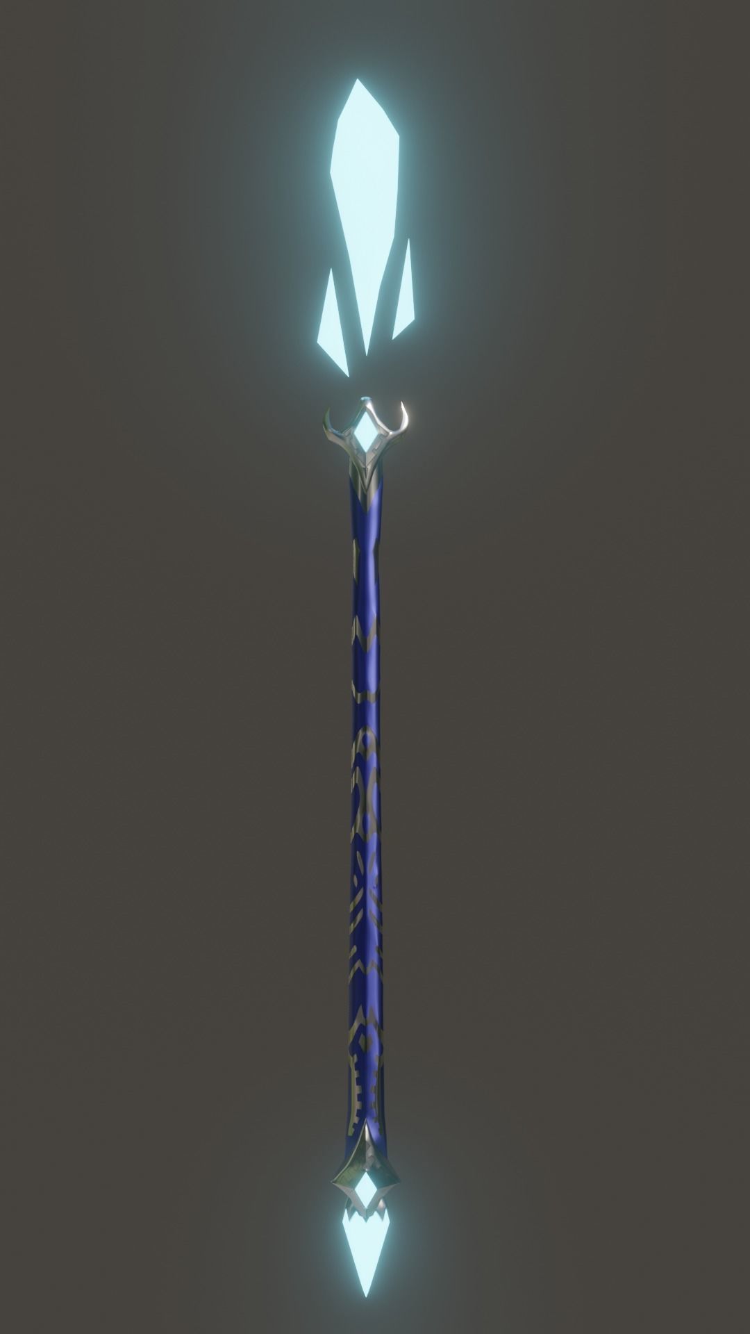 Magic Ice Staff 3D model_2