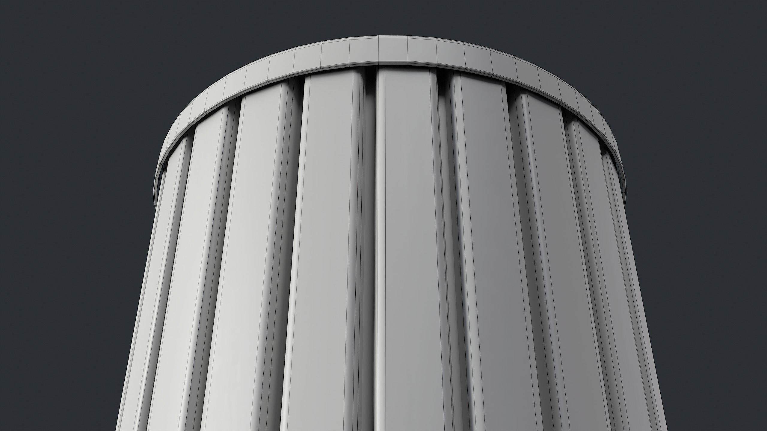 Street Trash Can 40 PBR Game Ready Low-poly 3D model_19