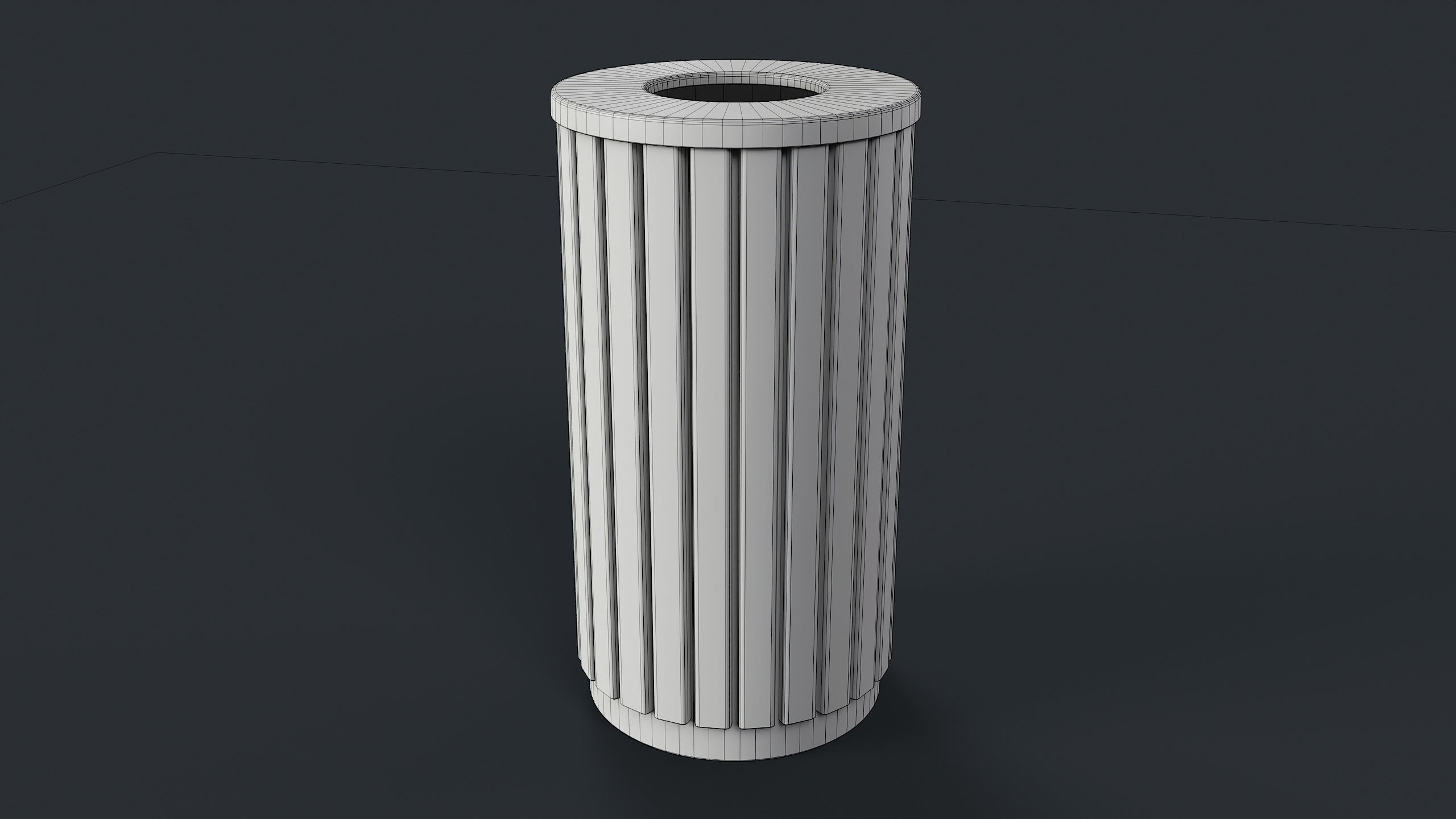 Street Trash Can 40 PBR Game Ready Low-poly 3D model_15
