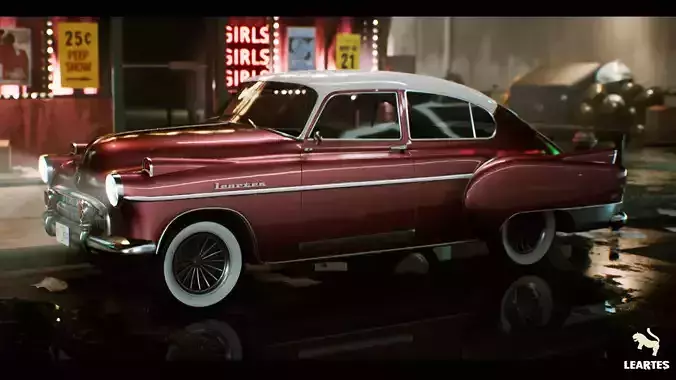 Classic Car 03 Driveable Functional Low-poly 3D model
