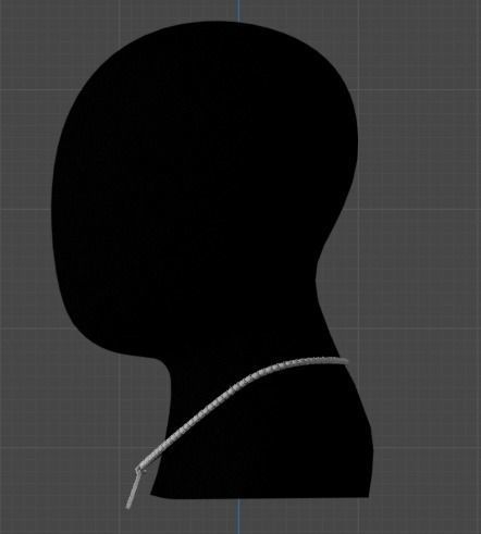 Discover the Magic of Digital Art cuban chain Low-poly 3D model_1