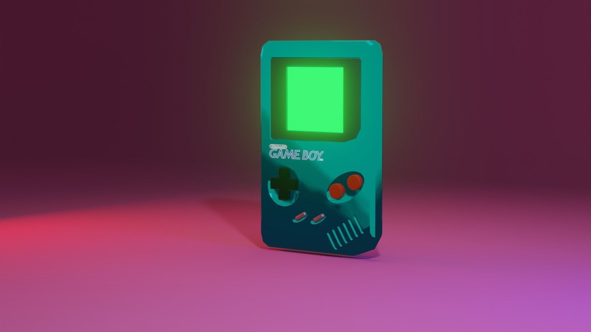 Gameboy 3D model_1