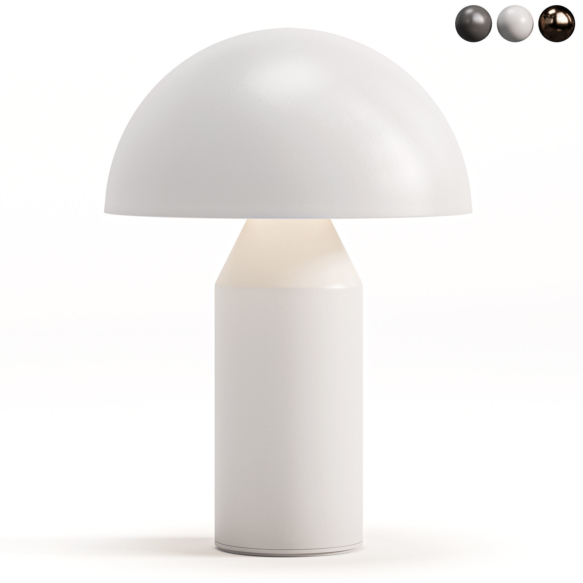Atollo Glass Table Lamp By Lumens 3D model_4