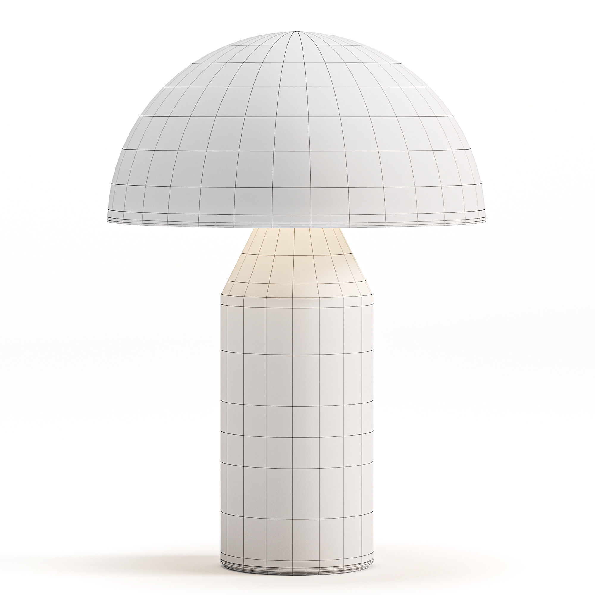 Atollo Glass Table Lamp By Lumens 3D model_3