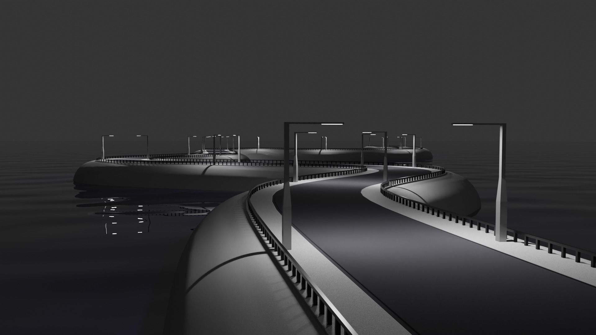 Procedural Road 3D model_1