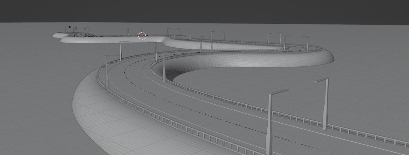 Procedural Road 3D model_3