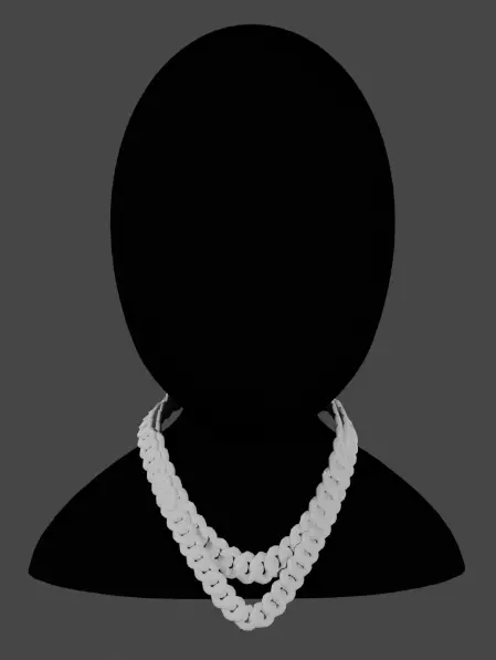 Bring Creativity to your Neck cuban chain Low-poly 3D model