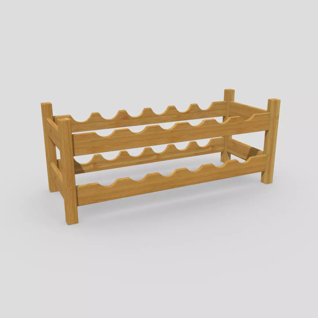 CC0 - Wine Shelf Free low-poly 3D model