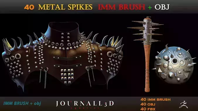 40  metal spikes  IMM BRUSH and obj
