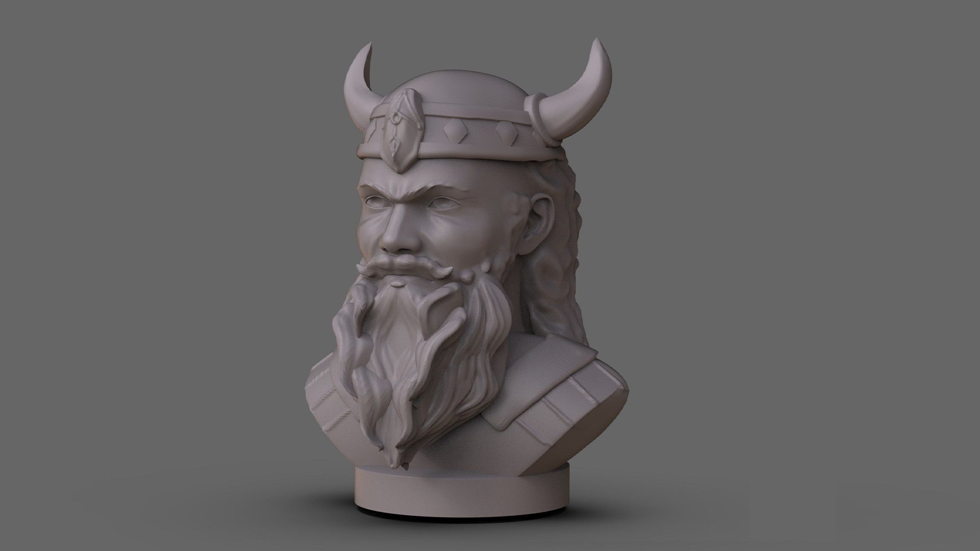 Viking Bust 3D print model_1