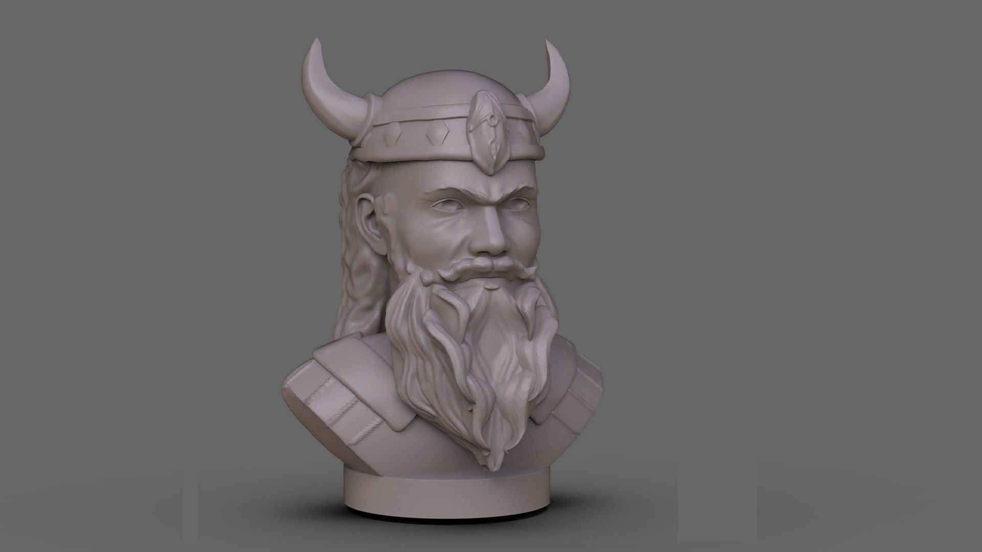 Viking Bust 3D print model_2