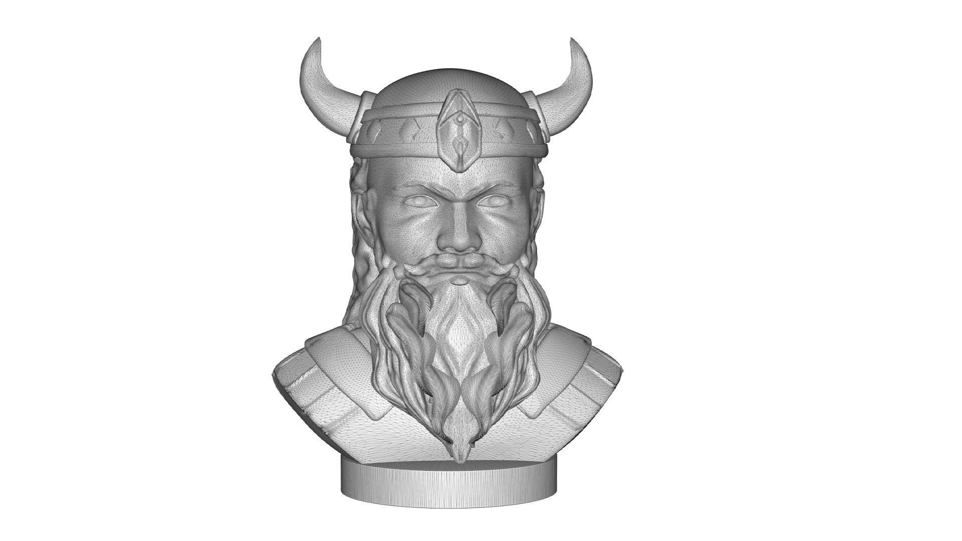 Viking Bust 3D print model_6