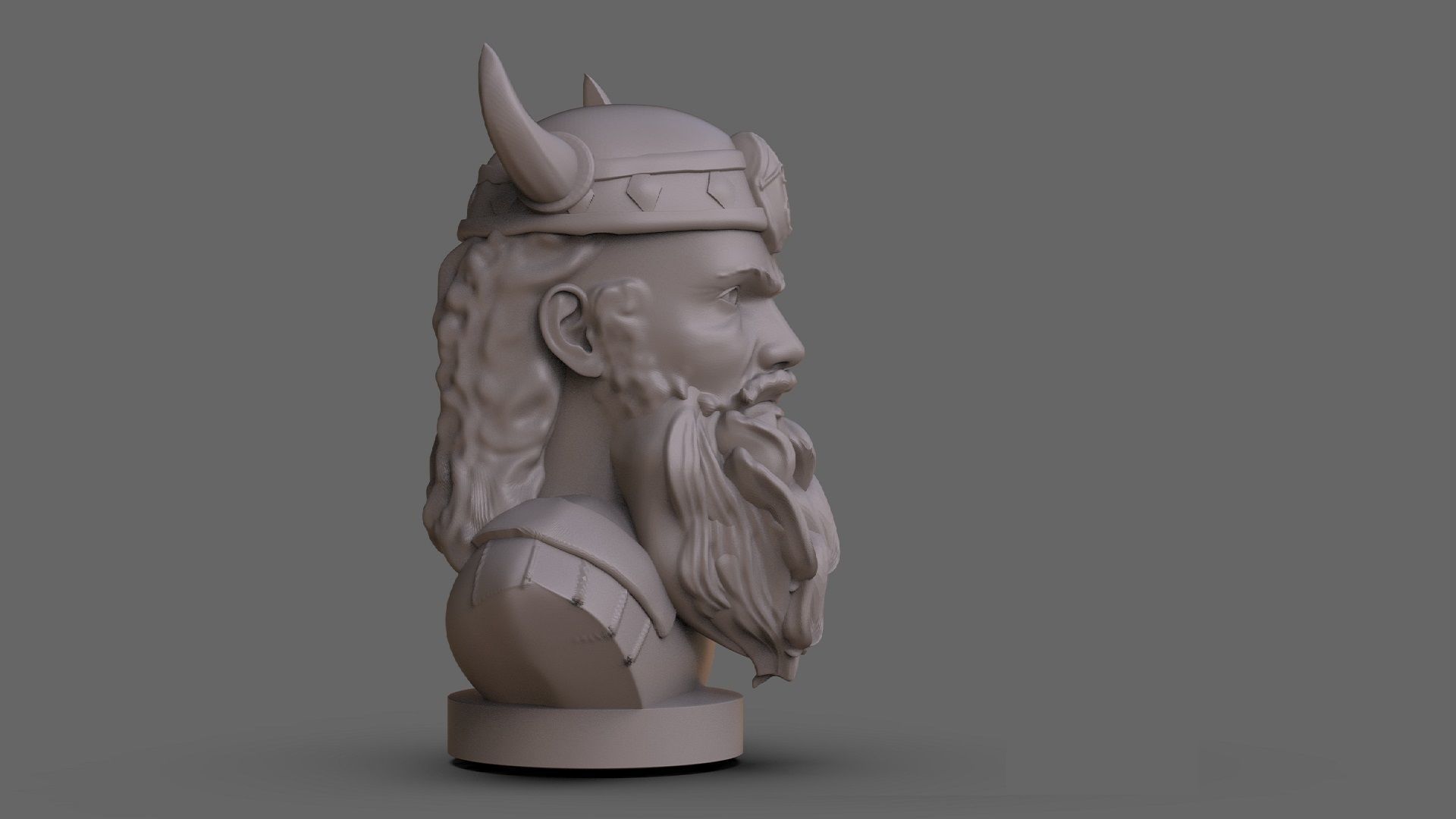 Viking Bust 3D print model_4