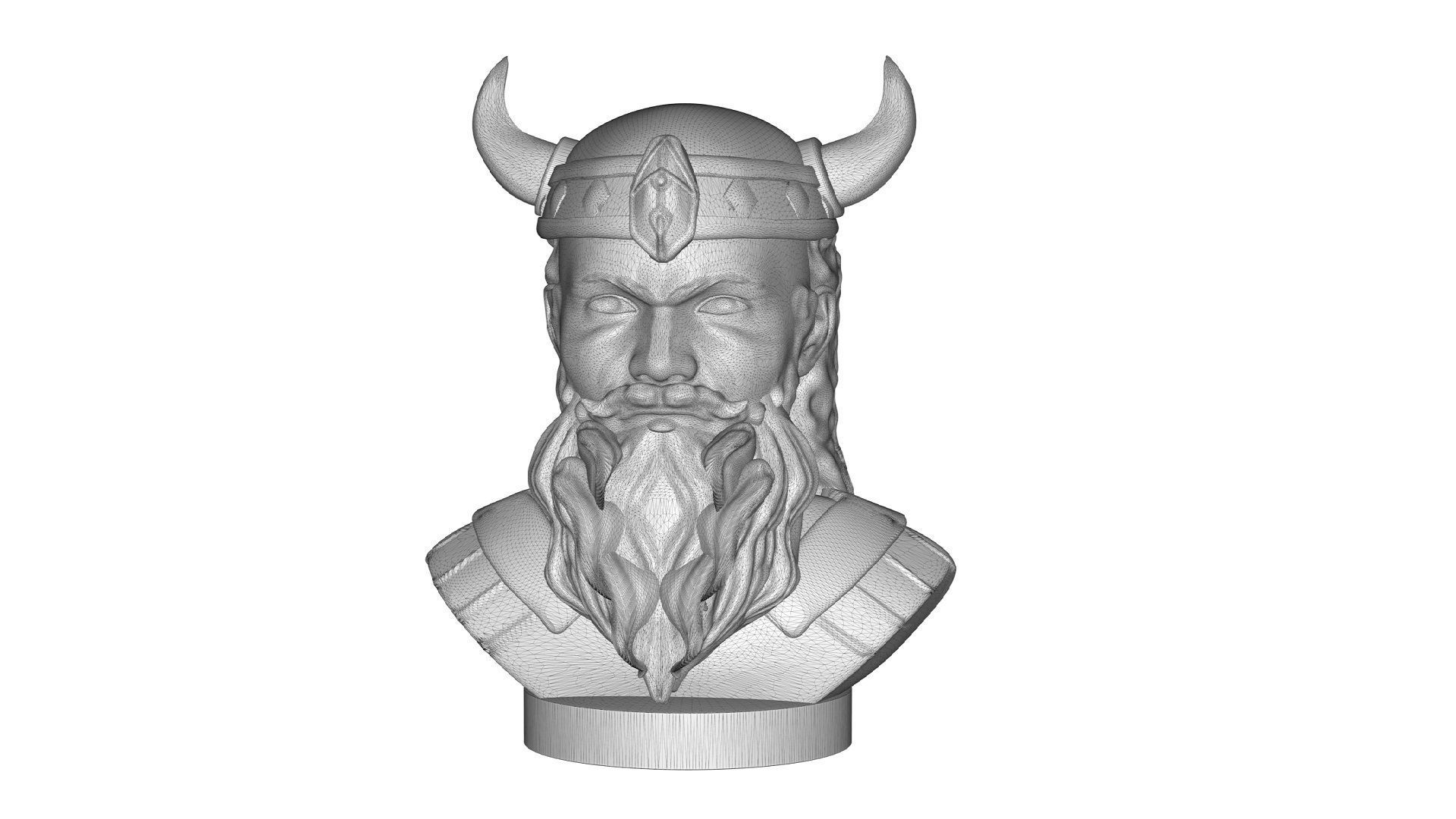 Viking Bust 3D print model_5