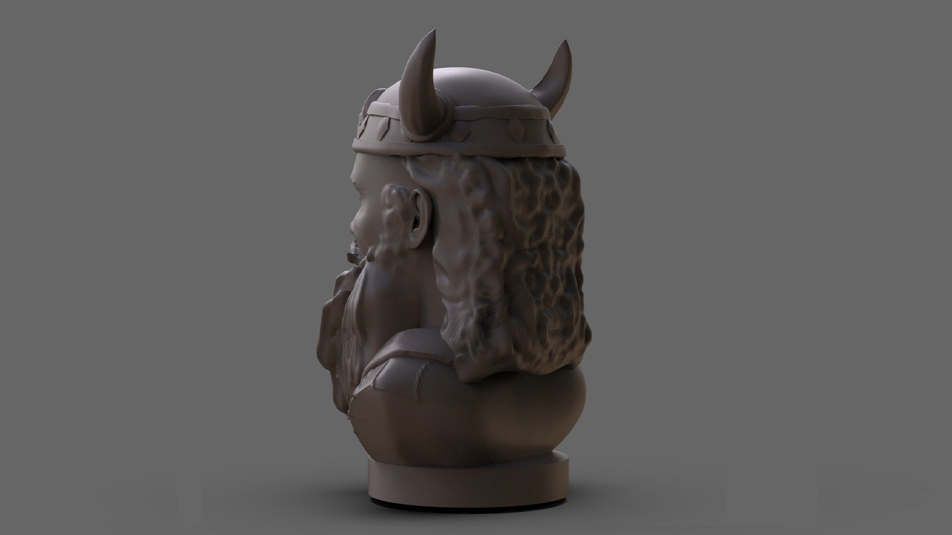 Viking Bust 3D print model_3