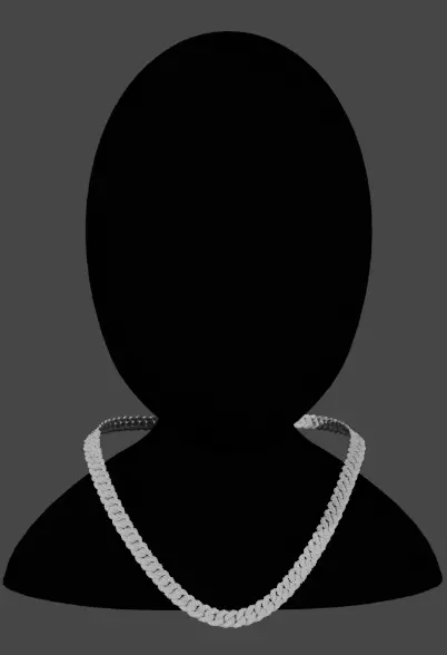 Three-Dimensional Elegance at your fingertips cuban chain Low-poly 3D model_0