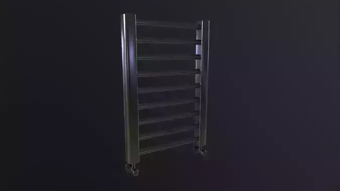 Metal Bathroom Radiator 3D Model
