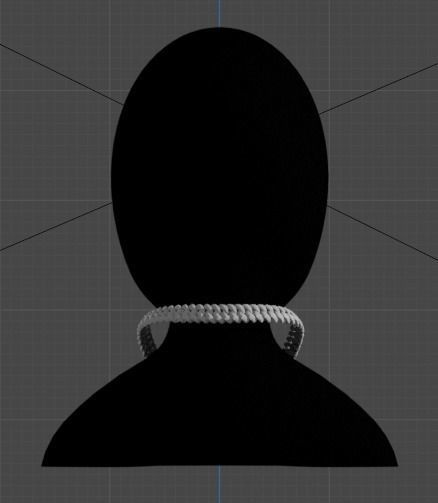 Three-Dimensional Elegance at your fingertips cuban chain Low-poly 3D model_2