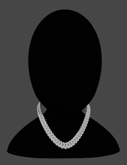 Three-Dimensional Elegance at your fingertips cuban chain Low-poly 3D model_0