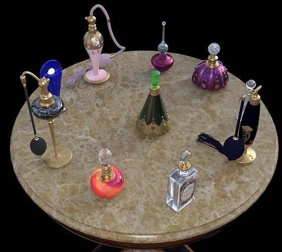 Style Perfume Bottles 3D Models Low-poly 3D model